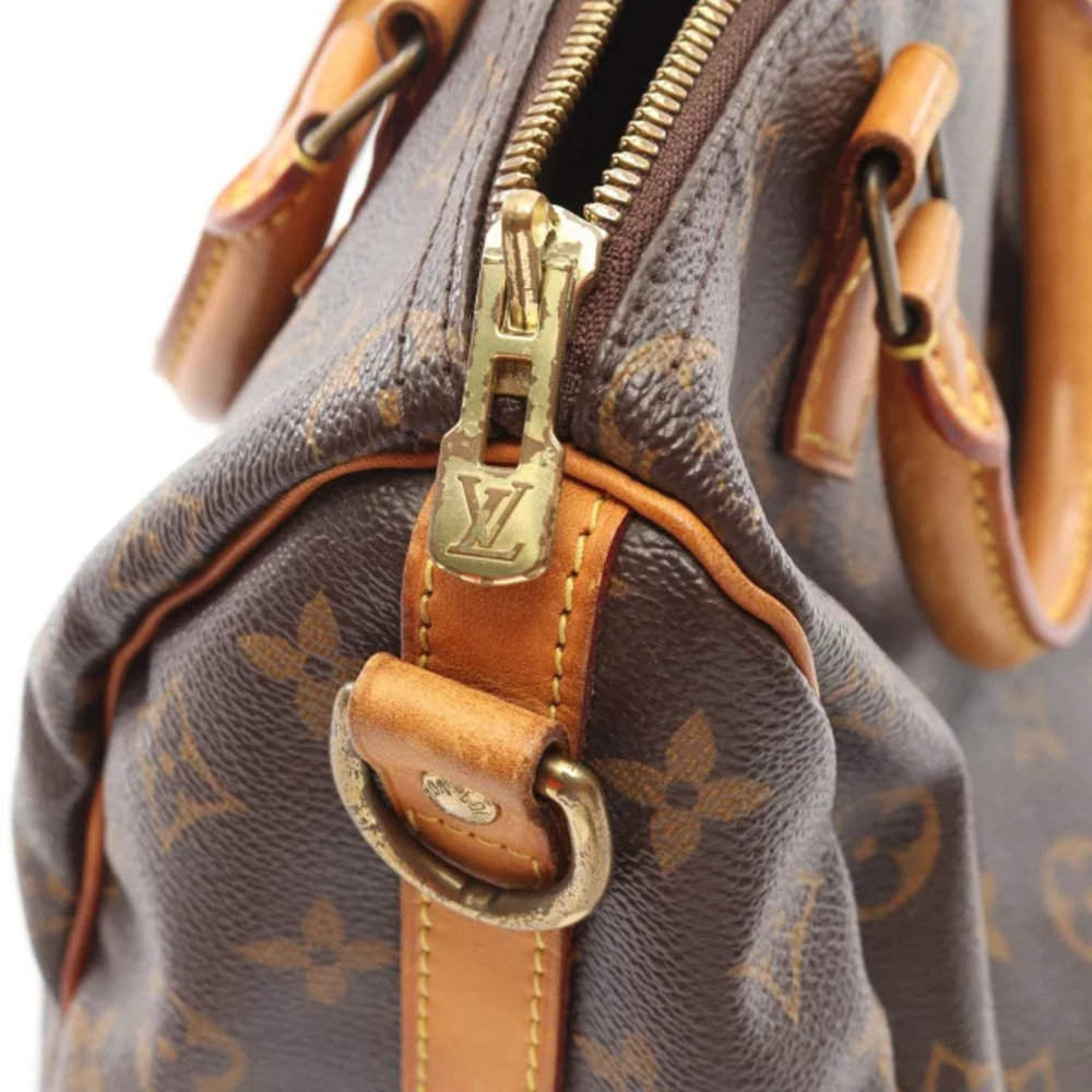Louis Vuitton Handbag Bandoulire Speedy Canvas Brown Monogram Leather - Picture 10 of 10